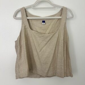 Old Navy cream linen top